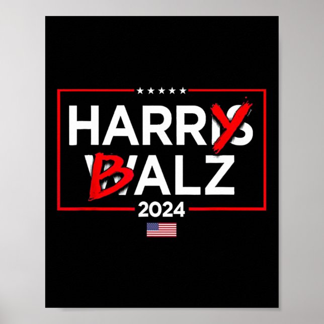 Poster Bheimer Kamalaharris Timwaltz 2024 (Frente)