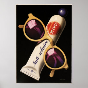 Poster BI-ORO Anti Solaire Sunblock Load Ad