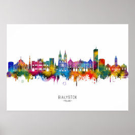 Poster Białystok Poland Skyline