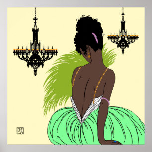 Poster Bianca em Impressões/Posters verdes