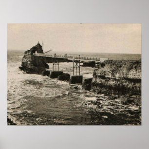 Pôster Biarritz Pont e Rocher