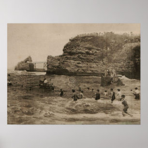 Pôster BIARRITZ - Rocher de la Virge e Bains du porto
