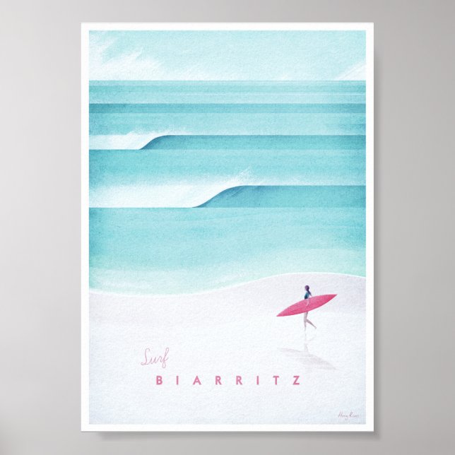 Poster Biarritz Viagens vintage (Frente)