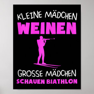 Poster Biathlet Womens Biathlon Skilet Winter Sports Gift