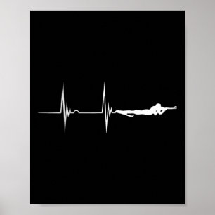Poster Biathletting Sport Heartbeat Ekg Pulse Biath