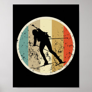 Poster Biathlon Biathlete Skier Skiing Winter Sports Snow