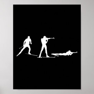 Poster Biathlon Biathlette Surgindo sobre o Esporte de in
