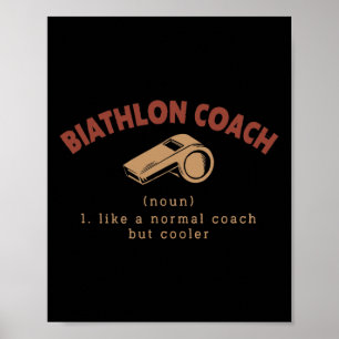 Poster Biathlon Coach Definição Engraçado Biathlete Humor