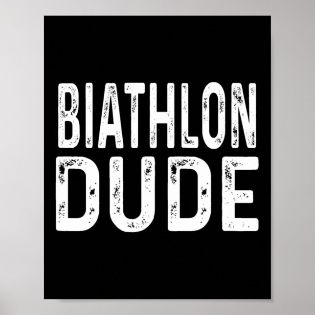 Poster Biathlon Dude Distressou Sprint Perseguit Relay Tr (Frente)