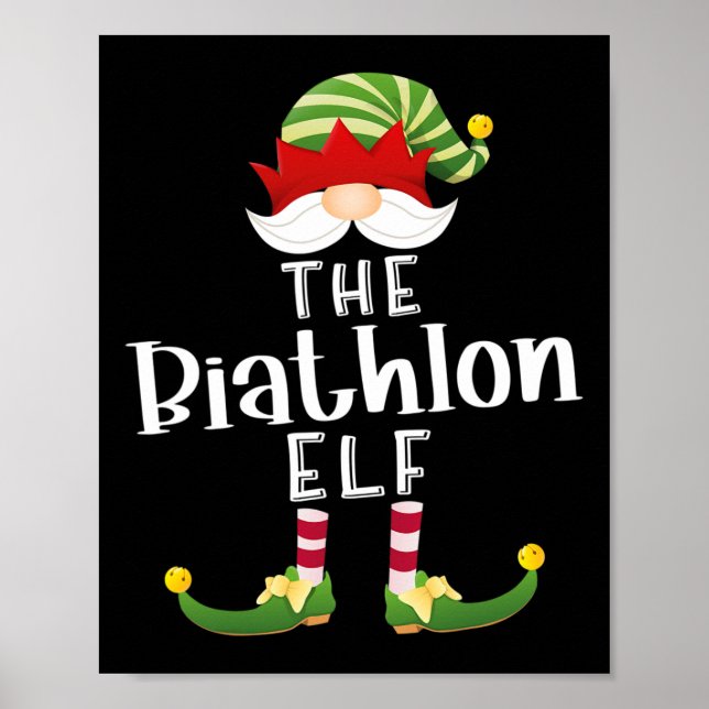 Poster Biathlon Elf Group Christmas Funny Pajama (Frente)