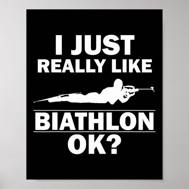 Poster Biathlon Funny Prone Position Biathletting S (Frente)