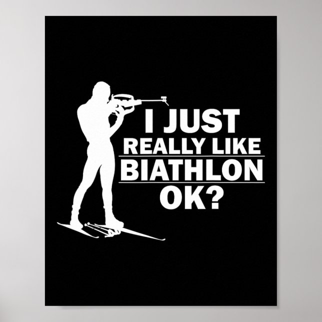 Poster Biathlon Funny Prone Position Biathletting S (Frente)
