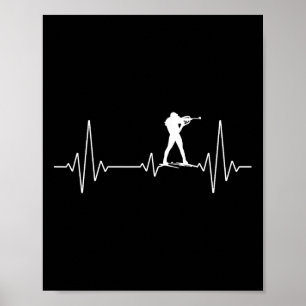 Poster Biathlon Heartbeat Biathlon Design Winter