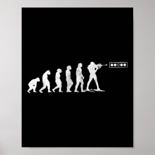 Poster Biathlon Human Evolution Shoting Range W