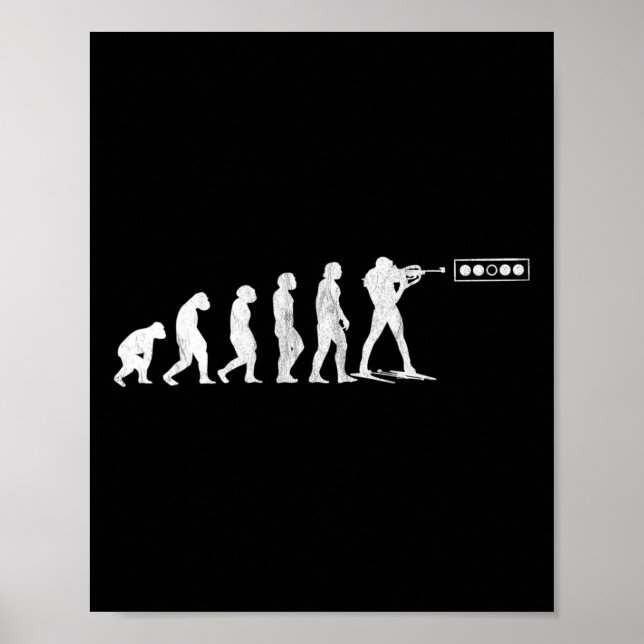 Poster Biathlon Human Evolution Shoting Range W (Frente)