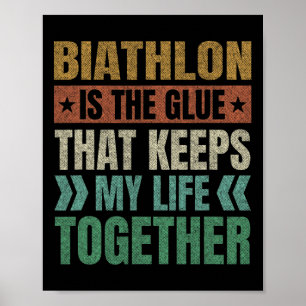 Poster Biathlon Mantém Minha Vida Junta Aos Esportes Biat