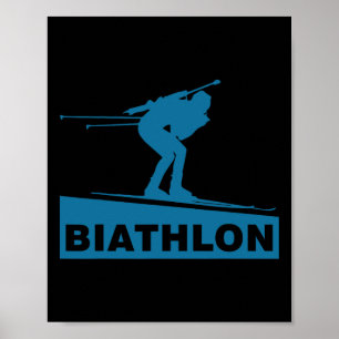 Poster Biathlon Ski Skier Winter Sports Cross-country Ski