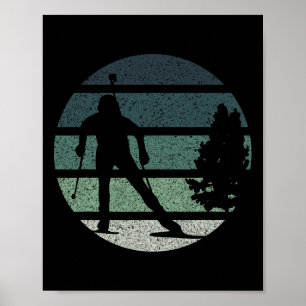 Poster Biathlon Ski Winter Sports Retro Vintage 1