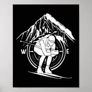 Poster Biathlon Sports Winter Athlett Snow Skier Biathlet