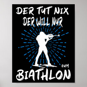 Poster Biathlon Winter Sport Biathlet Engraçado Biathlon