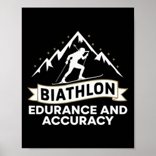Poster Biathlon Winter Sports Skifle Sapatando Biath
