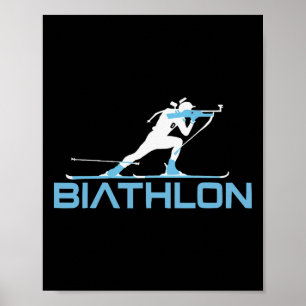 Poster Biathlon Winter Sports Skifle Sapatando Biath
