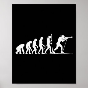 Poster Biathlon Winter Sports Skifle Sapatando Biath