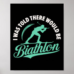 Poster Biathlon Winter Sports Skifle Sapatando Biath