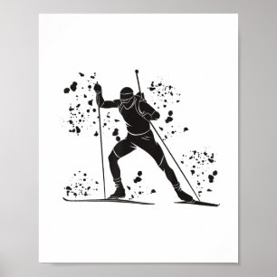Poster Biatleta Nórdica de Esqui Biatlon T-shirt_3.png