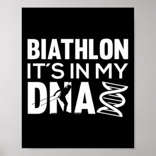 Poster Biatlo Está no meu Motivo de Adn para um Biatleta