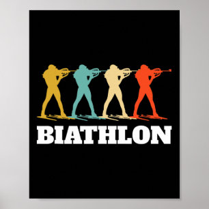 Poster Biatlonia do Retro Vintage