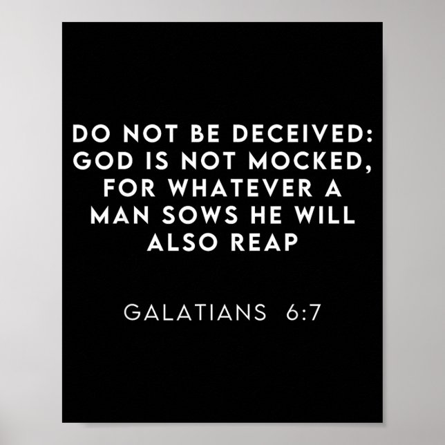 Poster Bible Verse Galatian 6_7 Funny Meme Viral Christia (Frente)