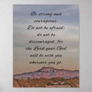 Poster Bible Verse, Joshua 1:9