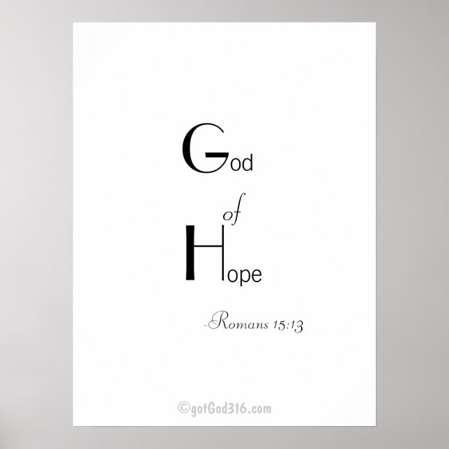Pôster Bíblia cita gotGod316.com Wall Art (Frente)