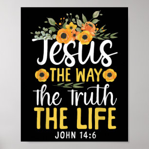 Poster Bíblia Cristã Versa Fé Deus Flor Jesus O W