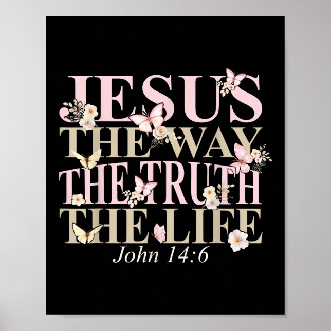 Poster Bíblia Cristã Versa Fé Deus Jesus Como João (Frente)