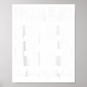 Poster Bíblia Cristã Verse Psalm 23 O Senhor É O Meu Shep