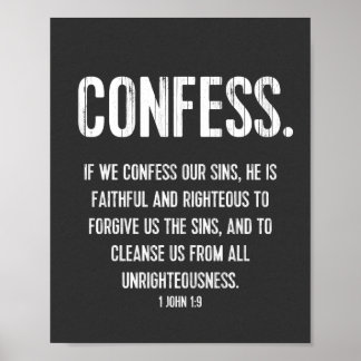 Poster Bíblia Cristã Verse Typografia Impressão, 1 John 1