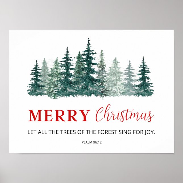 Poster Bíblia de Natal Verse Wall Art (Frente)