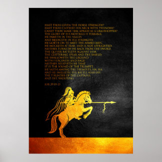 Poster Bíblia do trabalho 39:19-25 Verso