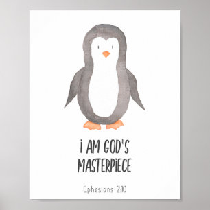 Poster Bíblia infantil Verso Eu sou uma obra prima de de