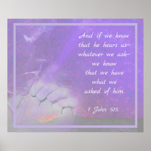 Poster Bíblia Inspiracional Versa Oração John 5:15