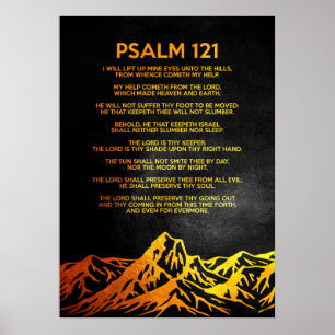 Poster Bíblia Psalm 121 Verso