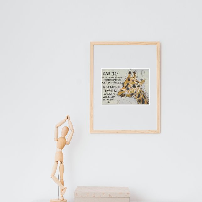 Poster Bíblia Psalm 139 Giraffe (Criador carregado)