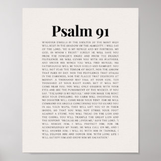 Poster Bíblia Psalm 91 NKJV Verse