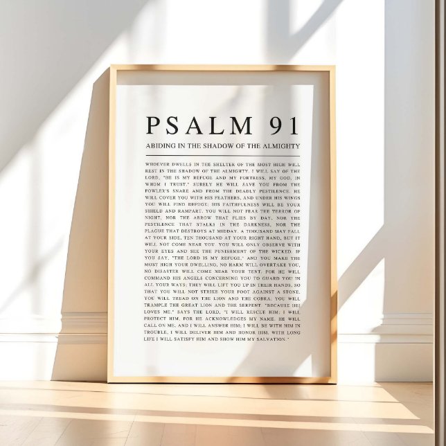 Poster Bíblia Psalm 91 NKJV Verse (Criador carregado)
