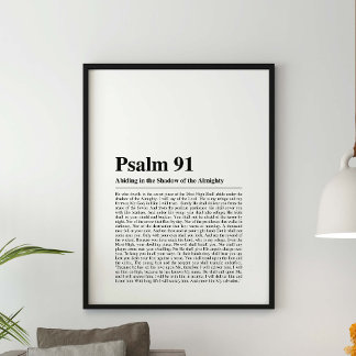 Poster Bíblia Psalm 91 NKJV Verse