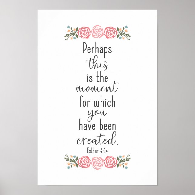 Poster Bíblia Versa - Esther 4:14 (Frente)