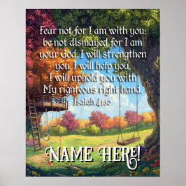 Poster Bíblia Verse Quote Meninos Florestais Playground C