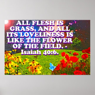 Poster Bíblia verso de Isaiah 40:6.